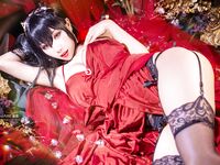 Bikini - Hane Ame Kurumi Tokisaki Red Dress - Hane Kurumi Photos Tokisaki Ame Dress Red Cosplay